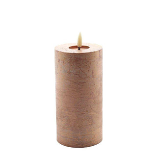 LED candle rustic copper 15x7.5cm - Het Adres