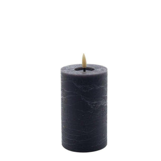 led kaars rustic grijs 12,5x7,5cm van Mansion atmosphere, vrijstaand en duidelijk afgebeeld