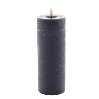 LED candle rustic grey 20x7.5cm - Het Adres