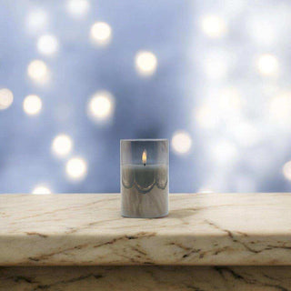 Led sfeerlicht grijs 10x15cm van Mansion atmosphere, ingeschakeld met het warme licht duidelijk zichtbaar