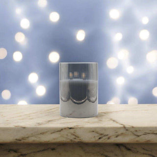Led sfeerlicht grijs 15x20cm van Mansion atmosphere, ingeschakeld met het warme licht duidelijk zichtbaar