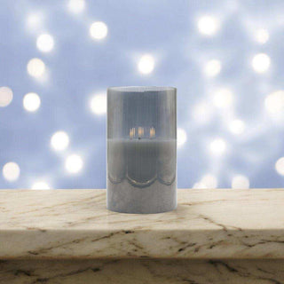 Led sfeerlicht grijs 15x25cm van Mansion atmosphere, ingeschakeld met het warme licht duidelijk zichtbaar