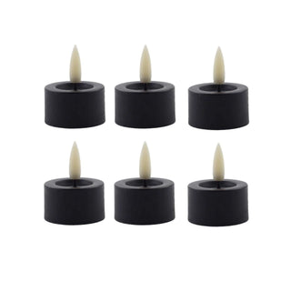 LED-Teelichter schwarz – 6 Stück – Het Adres