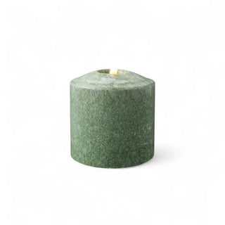 Ledkaars Marble groen – 10x10cm van Mansion atmosphere, duidelijk als hoofdfoto afgebeeld