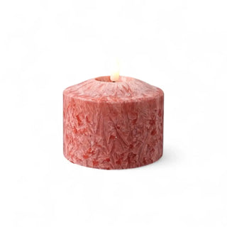 Ledkaars Marble rood – 10x7,5cm van Mansion atmosphere, duidelijk als hoofdfoto afgebeeld