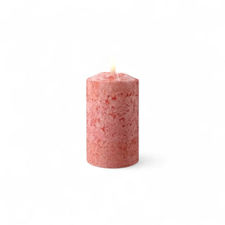 Ledkaars Marble rood – 7,5x12,5cm van Mansion atmosphere, duidelijk als hoofdfoto afgebeeld