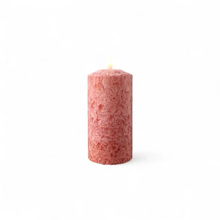 Ledkaars Marble rood – 7,5x15cm van Mansion atmosphere, duidelijk als hoofdfoto afgebeeld