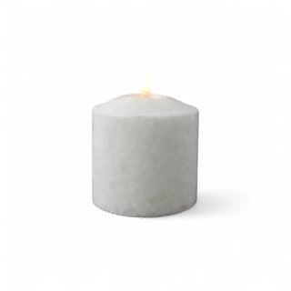 Ledkaars Marble wit – 10x10cm van Mansion atmosphere, duidelijk als hoofdfoto afgebeeld