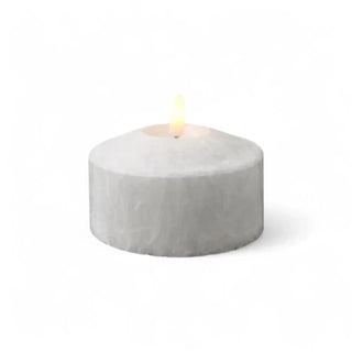Ledkaars Marble wit – 10x5,5cm van Mansion atmosphere, duidelijk als hoofdfoto afgebeeld