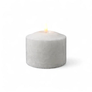 Ledkaars Marble wit – 10x7,5cm van Mansion atmosphere, duidelijk als hoofdfoto afgebeeld