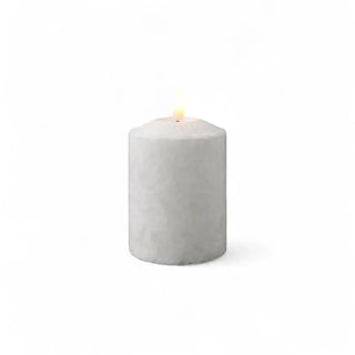 Ledkaars Marble wit – 7,5x10cm van Mansion atmosphere, duidelijk als hoofdfoto afgebeeld