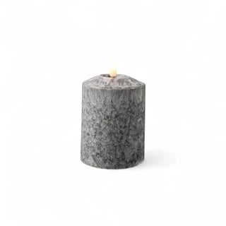 Ledkaars Marble zwart – 7,5x10cm van Mansion atmosphere, duidelijk als hoofdfoto afgebeeld