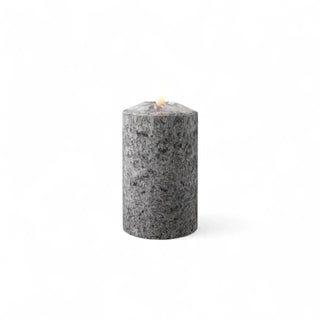 Ledkaars Marble zwart – 7,5x12,5cm van Mansion atmosphere, duidelijk als hoofdfoto afgebeeld