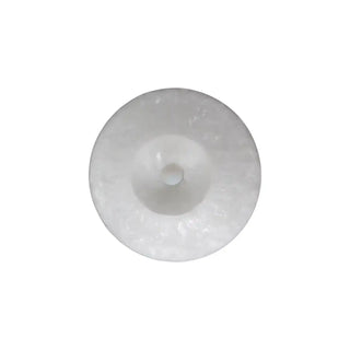 Witte smalle Marble ledkaars van bovenaf met vlamdetail van Mansion atmosphere