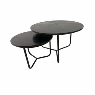 Marmor-Couchtische All Noir – 2er-Set – Het Adres