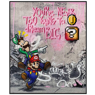 Pop Art Street Art Schilderij Game – Handgeschilderd Canvas 100x120 van Mansion atmosphere, duidelijk als hoofdfoto afgebeeld