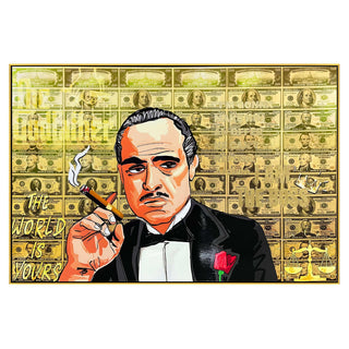 Pop Art Street Art Schilderij The Boss – Handgeschilderd Canvas van Mansion atmosphere, duidelijk als hoofdfoto afgebeeld