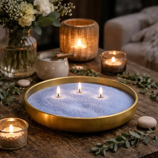 Sand Wax blauw van Mansion atmosphere, tijdens gebruik met de toepassing duidelijk zichtbaar