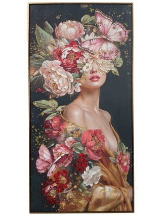 Schilderij Bloemenportret Elise 70x140 cm van Mansion atmosphere, duidelijk als hoofdfoto afgebeeld