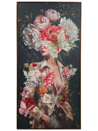 Schilderij Bloemenportret Luna 70x140 cm van Mansion atmosphere, duidelijk als hoofdfoto afgebeeld