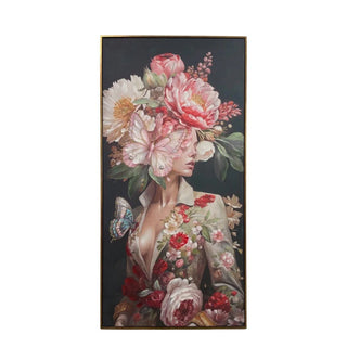 Schilderij Bloemenportret Rosalie 70x140 cm van Mansion atmosphere, duidelijk als hoofdfoto afgebeeld