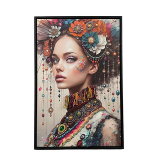 Schilderij Fashion Portrait Fleur 40x60 cm van Mansion atmosphere, duidelijk als hoofdfoto afgebeeld