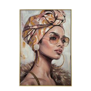Schilderij Glamour Portret Yasmin 80x120 cm van Mansion atmosphere, duidelijk als hoofdfoto afgebeeld