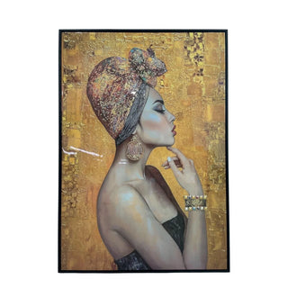 Schilderij Golden Lady 70x100 cm van Mansion atmosphere, duidelijk als hoofdfoto afgebeeld