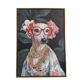 Schilderij Hond met Bril Canvas 50x70 cm van Mansion atmosphere, duidelijk als hoofdfoto afgebeeld