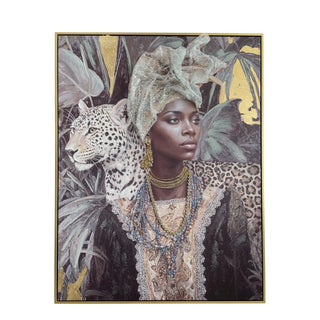 Schilderij Lady of the Leopard 75x100 cm van Mansion atmosphere, duidelijk als hoofdfoto afgebeeld