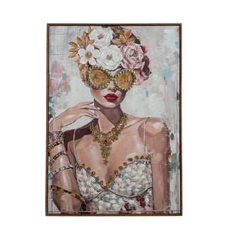 Schilderij Maskerade Bella 70x100 cm van Mansion atmosphere, duidelijk als hoofdfoto afgebeeld