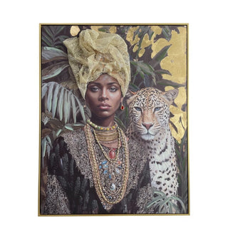Schilderij Queen of the Leopard 75x100 cm van Mansion atmosphere, duidelijk als hoofdfoto afgebeeld
