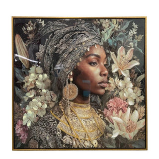 Schilderij Tribe Queen Safiya 70x70 cm van Mansion atmosphere, duidelijk als hoofdfoto afgebeeld