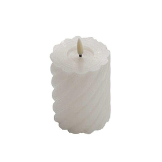 swirl LED-Kerze Elfenbein 10x7,5cm - Het Adres