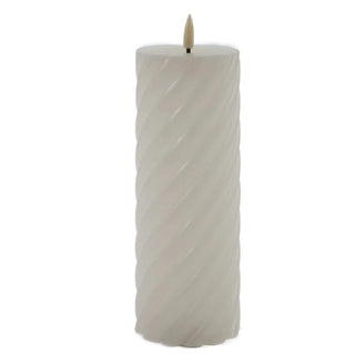 swirl led kaars ivoor 20x7,5cm van Mansion atmosphere, als vrijstaande productfoto