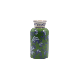 Verdant Grace vaas groen 18cm van Mansion atmosphere, schuin bekeken met vorm en afwerking zichtbaar