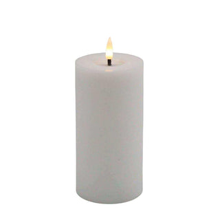 Weiße LED-Kerze Rustic 15x7,5cm - Het Adres