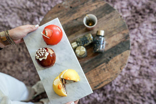 Marmeren plateau 30x15cm wit - Het Adres