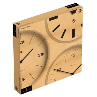 Bali wandklok Bamboo lines 30cm - Het Adres