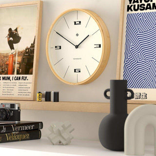 Bali wandklok Bamboo lines 30cm - Het Adres