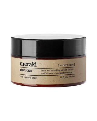 Abrikoos bodyscrub Northern dawn 200 ml van Meraki, duidelijk als hoofdfoto afgebeeld