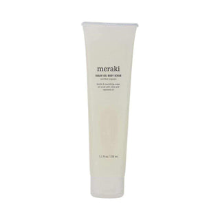 Body scrub suiker & olie van Meraki, vrijstaand en duidelijk afgebeeld
