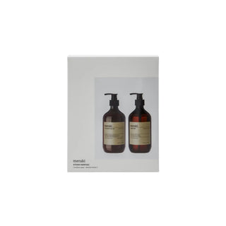 Cadeauset Kitchen Essentials 2 x 490ml van Meraki, schuin bekeken met vorm en afwerking zichtbaar
