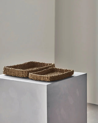 Dienbladen Natuur 30cm - set van 2 van Meraki, geplaatst in een ruimtelijke woonomgeving