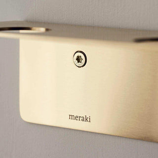 Flessen wandhouder / beugel messing 50cm van Meraki, van dichtbij met materiaal en textuur zichtbaar