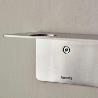 Soporte de pared para botellas / soporte plateado 50cm - Het Adres