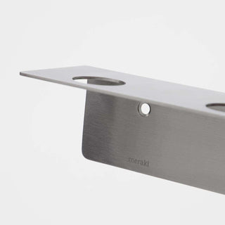 Soporte de pared para botellas / soporte plateado 50 cm - Het Adres