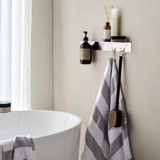Soporte de pared para botellas / soporte plateado 50 cm - Het Adres