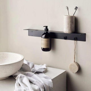 Soporte de pared para botellas / soporte negro 50cm - Het Adres
