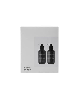 Geschenkdoos Deep valley Simple hand care 275ml van Meraki, van opzij met vorm en afwerking zichtbaar